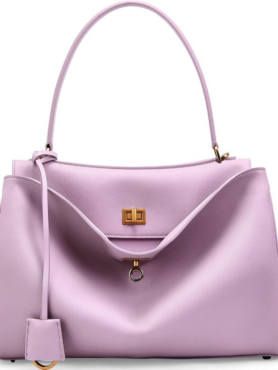 Handbags - Women's Leather-Pink Soft Cowhide Shoulder Satchel Purse Stylish Hand bags